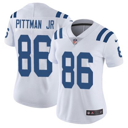 Nike Indianapolis Colts #86 Michael Pittman Jr. White Women's Stitched NFL Vapor Untouchable Limited Jersey