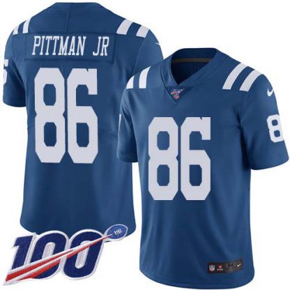 Nike Indianapolis Colts #86 Michael Pittman Jr. Royal Blue Youth Stitched NFL Limited Rush 100th Season Jersey