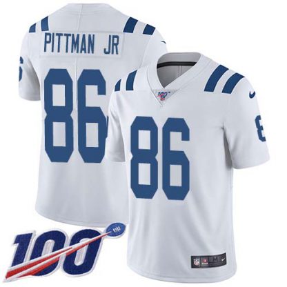 Nike Indianapolis Colts #86 Michael Pittman Jr. White Men's Stitched NFL 100th Season Vapor Untouchable Limited Jersey
