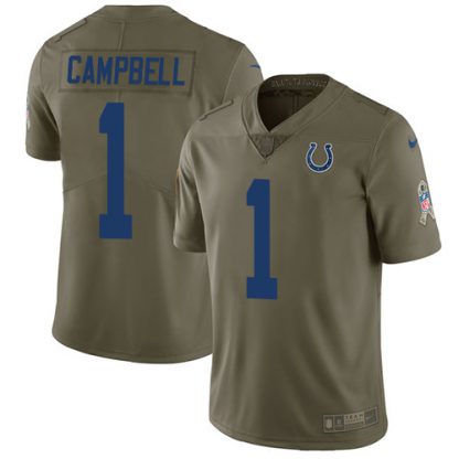 Nike Indianapolis Colts #1 Parris Campbell Olive Youth Stitched NFL Limited 2017 Salute to Service Jersey
