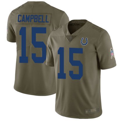 Nike Indianapolis Colts #15 Parris Campbell Olive Men's Stitched NFL Limited 2017 Salute To Service Jersey