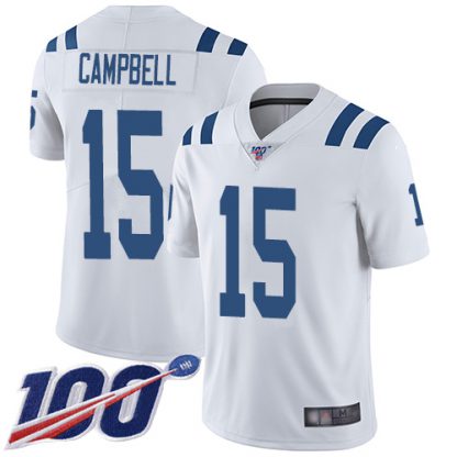 Nike Indianapolis Colts #15 Parris Campbell White Men's Stitched NFL 100th Season Vapor Limited Jersey