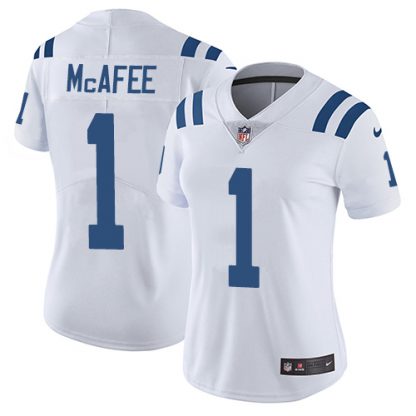 Nike Indianapolis Colts #1 Pat McAfee White Women's Stitched NFL Vapor Untouchable Limited Jersey