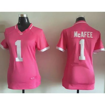 Nike Indianapolis Colts #1 Pat McAfee Pink Women's Stitched NFL Elite Bubble Gum Jersey