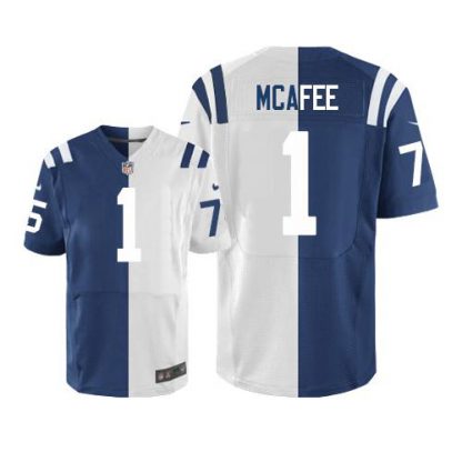 Nike Indianapolis Colts #1 Pat McAfee Royal Blue/White Men's Stitched NFL Elite Split Jersey
