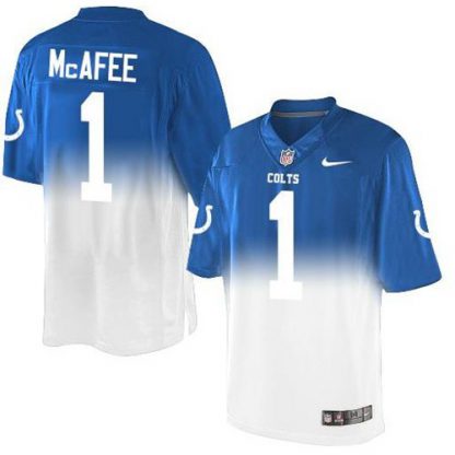 Nike Indianapolis Colts #1 Pat McAfee Royal Blue/White Men's Stitched NFL Elite Fadeaway Fashion Jersey
