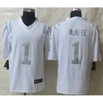 Nike Indianapolis Colts #1 Pat McAfee White Men's Stitched NFL Limited Platinum Jersey