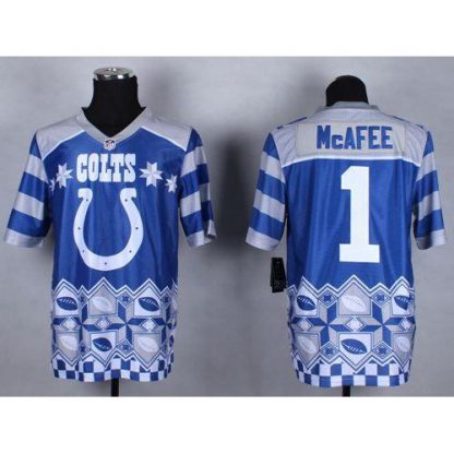 Nike Indianapolis Colts #1 Pat McAfee Royal Blue Men's Stitched NFL Elite Noble Fashion Jersey