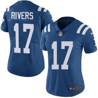 Nike Indianapolis Colts #17 Philip Rivers Royal Blue Women's Stitched NFL Limited Rush Jersey