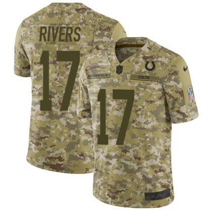 Nike Indianapolis Colts #17 Philip Rivers Camo Men's Stitched NFL Limited 2018 Salute To Service Jersey