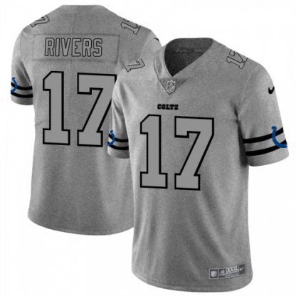 Indianapolis Indianapolis Colts #17 Philip Rivers Men's Nike Gray Gridiron II Vapor Untouchable Limited NFL Jersey
