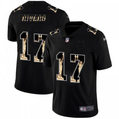 Indianapolis Indianapolis Colts #17 Philip Rivers Carbon Black Vapor Statue Of Liberty Limited NFL Jersey
