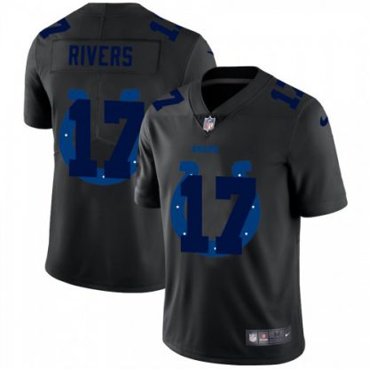 Indianapolis Indianapolis Colts #17 Philip Rivers Men's Nike Team Logo Dual Overlap Limited NFL Jersey Black