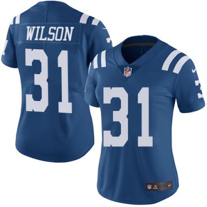 Nike Indianapolis Colts #31 Quincy Wilson Royal Blue Women's Stitched NFL Limited Rush Jersey