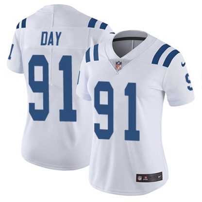 Nike Indianapolis Colts #91 Sheldon Day White Women's Stitched NFL Vapor Untouchable Limited Jersey