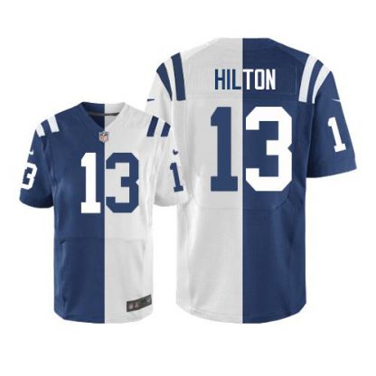 Nike Indianapolis Colts #13 T.Y. Hilton Royal Blue/White Men's Stitched NFL Elite Split Jersey