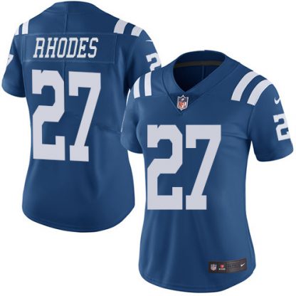 Nike Indianapolis Colts #27 Xavier Rhodes Royal Blue Women's Stitched NFL Limited Rush Jersey