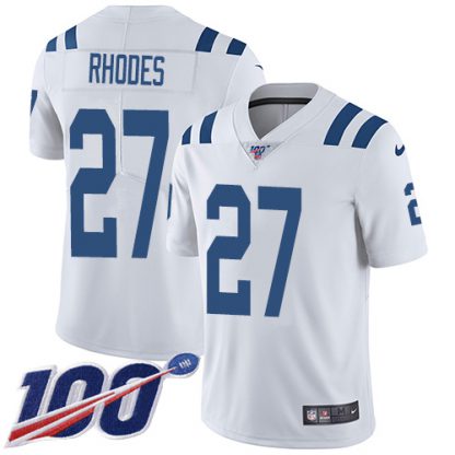 Nike Indianapolis Colts #27 Xavier Rhodes White Men's Stitched NFL 100th Season Vapor Untouchable Limited Jersey