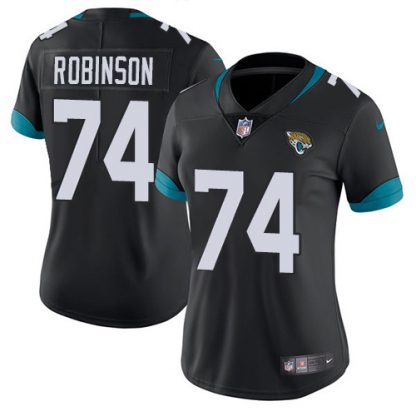 Nike Jacksonville Jaguars #74 Cam Robinson Black Team Color Women's Stitched NFL Vapor Untouchable Limited Jersey