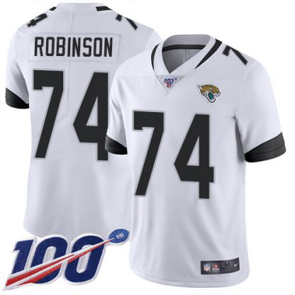 Nike Jacksonville Jaguars #74 Cam Robinson White Youth Stitched NFL 100th Season Vapor Limited Jersey