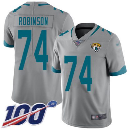 Nike Jacksonville Jaguars #74 Cam Robinson Silver Youth Stitched NFL Limited Inverted Legend 100th Season Jersey