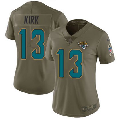 Nike Jacksonville Jaguars #13 Christian Kirk Olive Women's Stitched NFL Limited 2017 Salute To Service Jersey