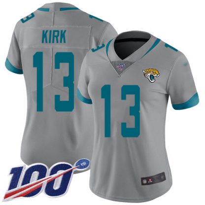 Nike Jacksonville Jaguars #13 Christian Kirk Silver Women's Stitched NFL Limited Inverted Legend 100th Season Jersey
