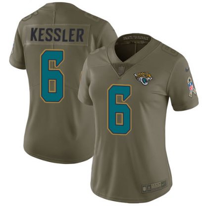 Nike Jacksonville Jaguars #6 Cody Kessler Olive Women's Stitched NFL Limited 2017 Salute to Service Jersey