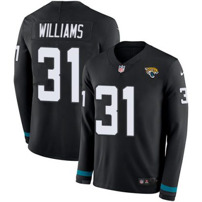 Nike Jacksonville Jaguars #31 Darious Williams Black Team Color Youth Stitched NFL Limited Therma Long Sleeve Jersey