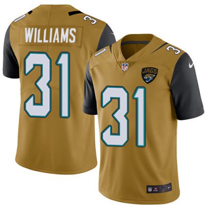 Nike Jacksonville Jaguars #31 Darious Williams Gold Youth Stitched NFL Limited Rush Jersey