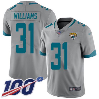 Nike Jacksonville Jaguars #31 Darious Williams Silver Men's Stitched NFL Limited Inverted Legend 100th Season Jersey