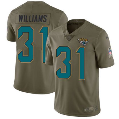 Nike Jacksonville Jaguars #31 Darious Williams Olive Men's Stitched NFL Limited 2017 Salute To Service Jersey