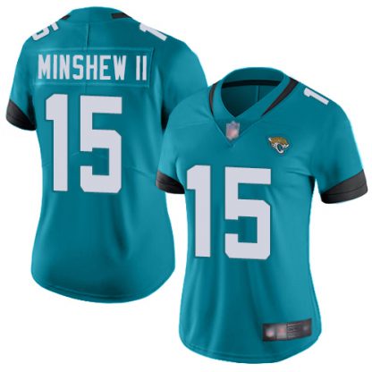 Nike Jacksonville Jaguars #15 Gardner Minshew II Teal Green Alternate Women's Stitched NFL Vapor Untouchable Limited Jersey