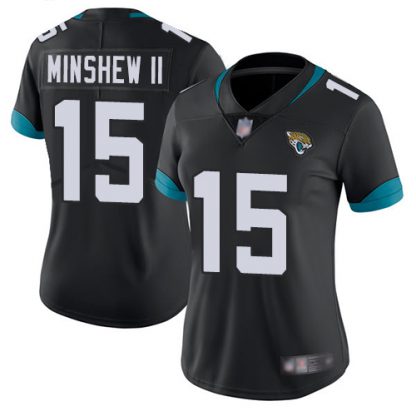 Nike Jacksonville Jaguars #15 Gardner Minshew II Black Team Color Women's Stitched NFL Vapor Untouchable Limited Jersey