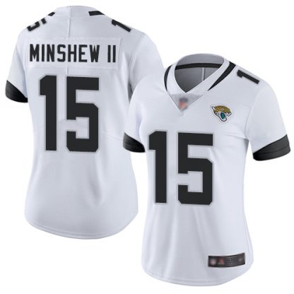 Nike Jacksonville Jaguars #15 Gardner Minshew II White Women's Stitched NFL Vapor Untouchable Limited Jersey