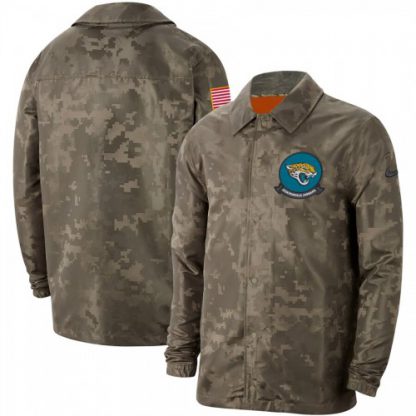Men's Jacksonville Jacksonville Jaguars Nike Camo 2019 Salute to Service Sideline Full-Zip Lightweight Jacket