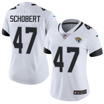 Nike Jacksonville Jaguars #47 Joe Schobert White Women's Stitched NFL Vapor Untouchable Limited Jersey