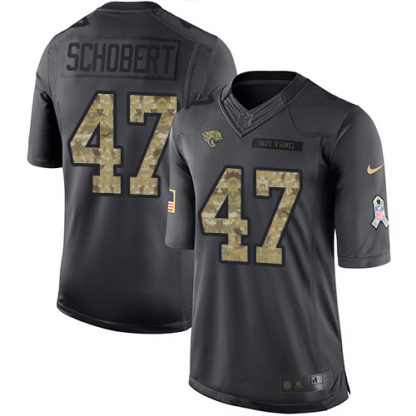 Nike Jacksonville Jaguars #47 Joe Schobert Black Youth Stitched NFL Limited 2016 Salute to Service Jersey