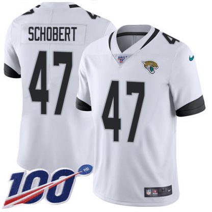 Nike Jacksonville Jaguars #47 Joe Schobert White Youth Stitched NFL 100th Season Vapor Untouchable Limited Jersey