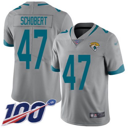Nike Jacksonville Jaguars #47 Joe Schobert Silver Youth Stitched NFL Limited Inverted Legend 100th Season Jersey