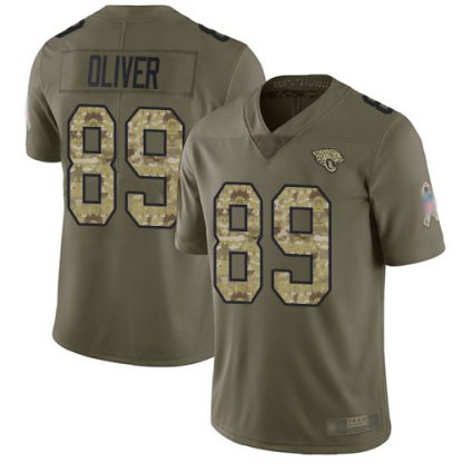 Nike Jacksonville Jaguars #89 Josh Oliver Olive/Camo Men's Stitched NFL Limited 2017 Salute To Service Jersey
