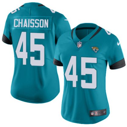 Nike Jacksonville Jaguars #45 K'Lavon Chaisson Teal Green Alternate Women's Stitched NFL Vapor Untouchable Limited Jersey