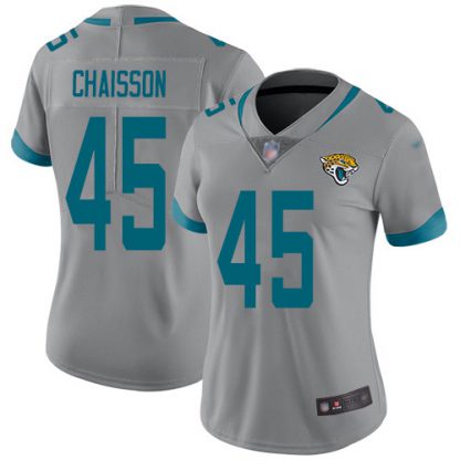 Nike Jacksonville Jaguars #45 K'Lavon Chaisson Silver Women's Stitched NFL Limited Inverted Legend Jersey