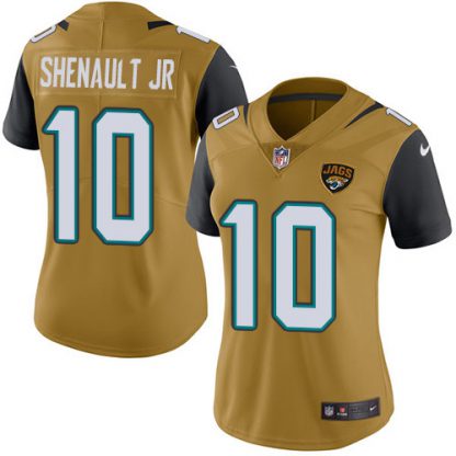 Nike Jacksonville Jaguars #10 Laviska Shenault Jr. Gold Women's Stitched NFL Limited Rush Jersey