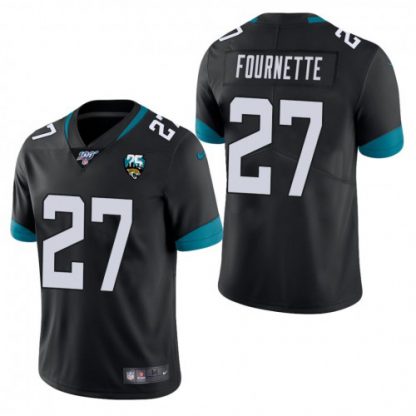 Nike Jacksonville Jaguars #27 Leonard Fournette Black 25th Anniversary Vapor Limited Stitched NFL 100th Season Jersey