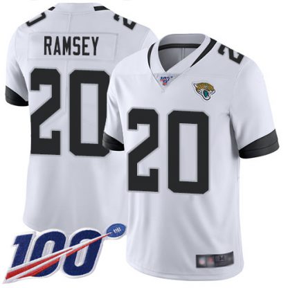 Nike Jacksonville Jaguars #20 Jalen Los Angeles Ramsey White Youth Stitched NFL 100th Season Vapor Limited Jersey
