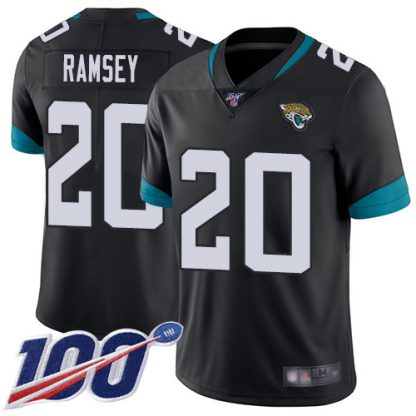 Nike Jacksonville Jaguars #20 Jalen Los Angeles Ramsey Black Team Color Men's Stitched NFL 100th Season Vapor Limited Jersey