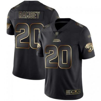 Nike Jacksonville Jaguars #20 Jalen Los Angeles Ramsey Black/Gold Men's Stitched NFL Vapor Untouchable Limited Jersey