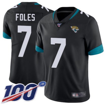 Nike Jacksonville Jaguars #7 Nick Foles Black Team Color Youth Stitched NFL 100th Season Vapor Limited Jersey