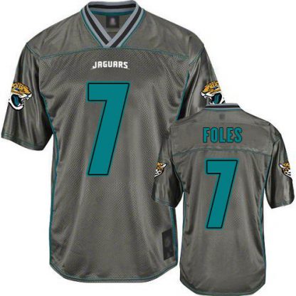 Nike Jacksonville Jaguars #7 Nick Foles Grey Men's Stitched NFL Elite Vapor Jersey